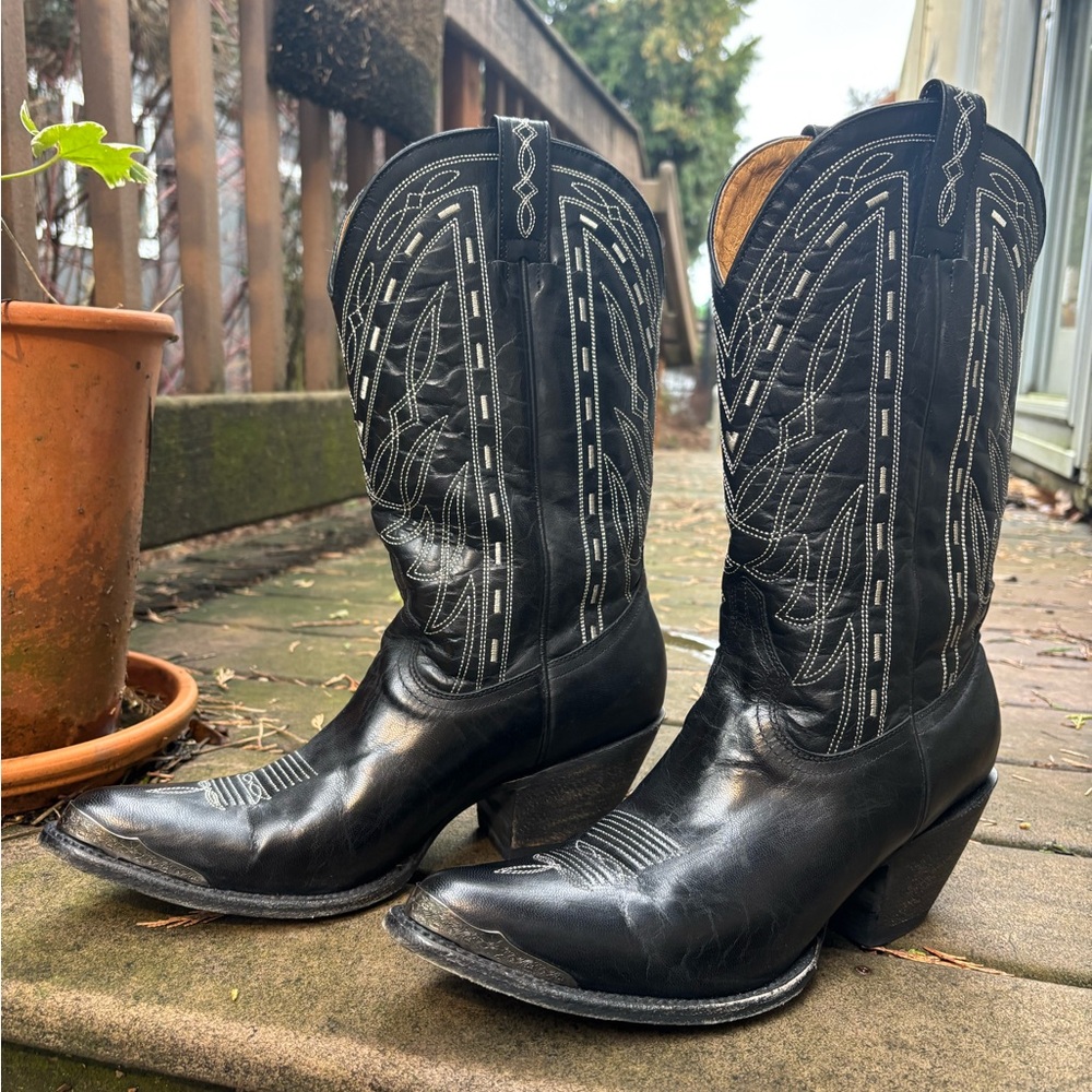 RETRO WESTERN BOOTS - ROUND TOE